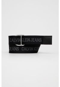 Calvin Klein Jeans Pasek męski kolor czarny. Kolor: czarny