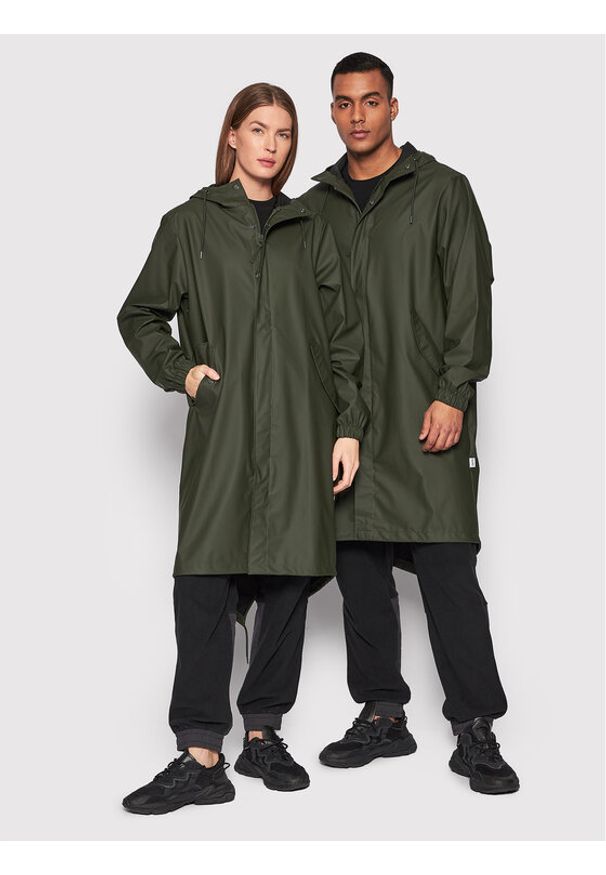 Rains Kurtka przeciwdeszczowa Unisex 18140 Zielony Regular Fit. Kolor: zielony. Materiał: syntetyk