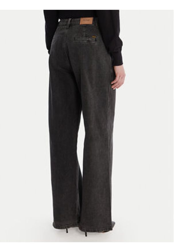 Artigli Jeansy Palazzo Vita Alta ADDE003646 Czarny Wide Leg. Kolor: czarny