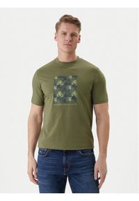 Karl Lagerfeld - KARL LAGERFELD T-Shirt 755037 562221 Zielony Loose Fit. Typ kołnierza: dekolt w karo. Kolor: zielony. Materiał: bawełna #1