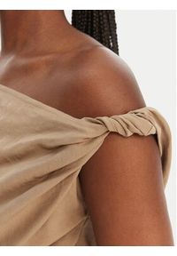 Eleh Bluzka SS260098 Beżowy Regular Fit. Kolor: beżowy. Materiał: lyocell #4