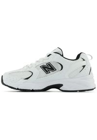 Buty unisex New Balance MR530EWB – białe. Okazja: na co dzień. Kolor: biały. Materiał: skóra, syntetyk, materiał. Szerokość cholewki: normalna. Sezon: lato #3
