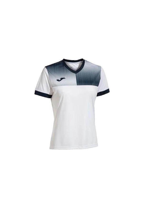 Koszulka damska Joma Eco Supernova biało-granatowa S. Kolor: wielokolorowy, niebieski, biały. Materiał: poliester. Sport: piłka nożna