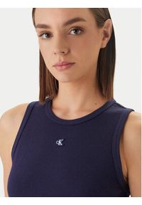 Calvin Klein Jeans Top LV047F232G Fioletowy Slim Fit. Kolor: fioletowy. Materiał: syntetyk #5