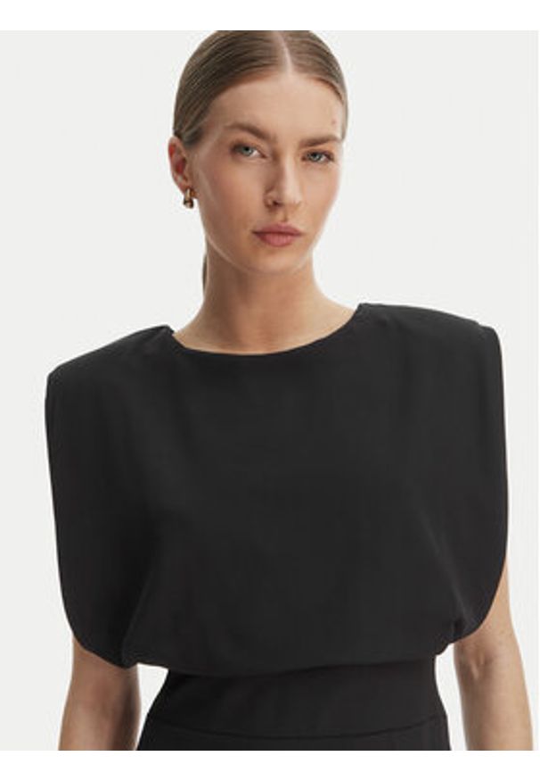 Rinascimento Sukienka koktajlowa CFC0127570003 Czarny Slim Fit. Kolor: czarny. Materiał: syntetyk. Styl: wizytowy