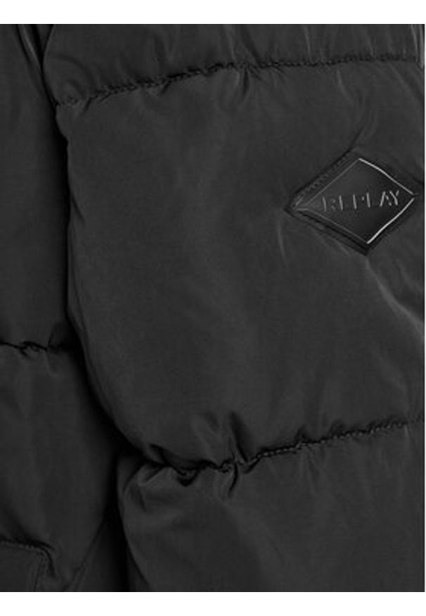 Replay - REPLAY Kurtka zimowa W7664R.000.84466 Czarny Relaxed Fit. Kolor: czarny. Materiał: syntetyk. Sezon: zima
