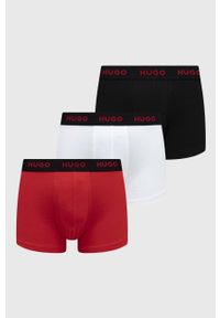 Hugo - HUGO bokserki 3-pack męskie kolor czerwony. Kolor: czerwony