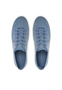 TOMMY HILFIGER - Tommy Hilfiger Sneakersy Washed Canvas Vulc Sneaker FW0FW08894 Niebieski. Kolor: niebieski. Materiał: materiał #3