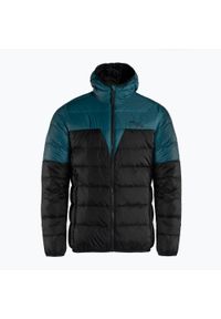 Kurtka puchowa męska Jack Wolfskin Dna Tundra Down Hoody. Kolor: czarny, niebieski, wielokolorowy. Materiał: puch. Sport: turystyka piesza #1