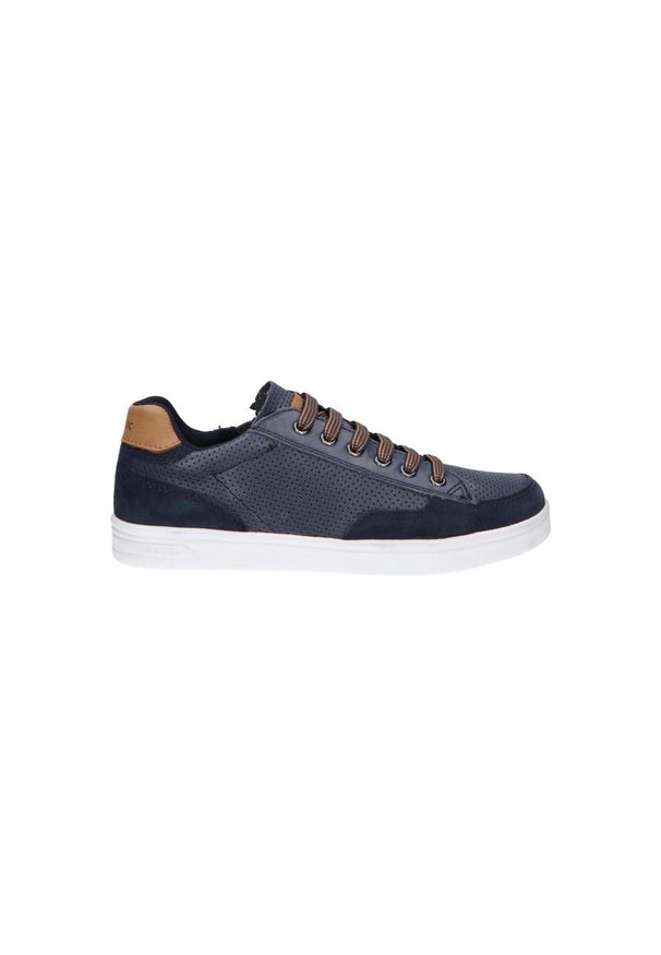Geox - Buty GEOX J DJROCK BOY Niebieski. Kolor: niebieski. Materiał: tkanina, skóra. Sport: turystyka piesza