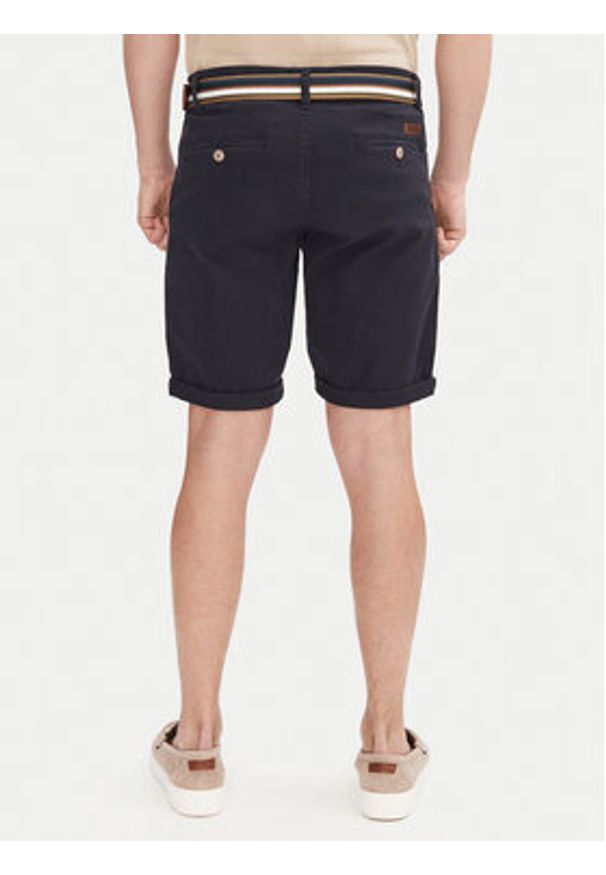 INDICODE Szorty materiałowe Royce 70-039 Granatowy Slim Fit. Kolor: niebieski. Materiał: bawełna