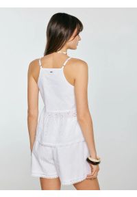 Big-Star - Top damski bawełniany haftowany biały Balbina 100. Kolor: biały. Materiał: bawełna. Długość rękawa: na ramiączkach. Wzór: haft. Sezon: lato. Styl: elegancki #7