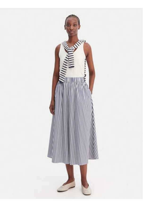 JOOP! Spódnica trapezowa Saskia 30102210 Niebieski Regular Fit. Kolor: niebieski. Materiał: bawełna