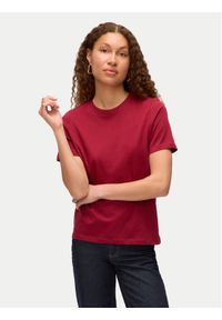 Vero Moda T-Shirt Paulina 10316991 Czerwony Regular Fit. Kolor: czerwony. Materiał: bawełna