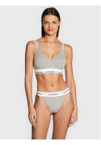 Calvin Klein Underwear Stringi 000QF7013E Szary. Kolor: szary