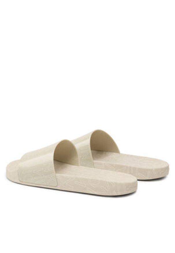 Calvin Klein Klapki Pool Slide Rubber HM0HM01062 Beżowy. Kolor: beżowy. Materiał: syntetyk