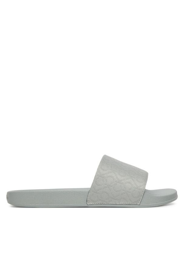 Calvin Klein Klapki Pool Slide - Jacq HW0HW02420 Szary. Kolor: szary. Materiał: materiał