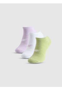 4f - 4F Skarpetki casual stopki (3-pack) damskie - multikolor 39-42. Kolor: wielokolorowy. Materiał: poliamid, włókno, materiał, bawełna