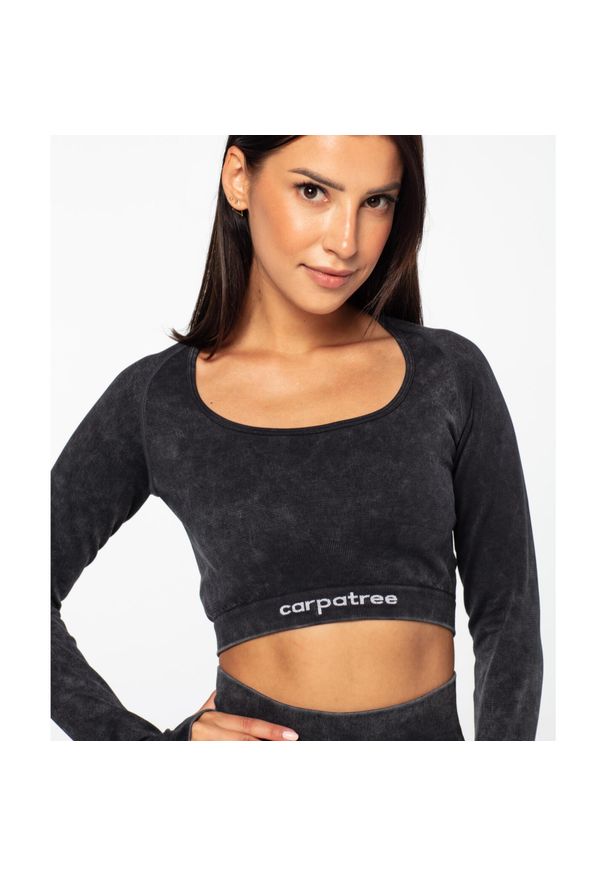 Top bezszwowy z długim rękawem sportowy dla kobiet Carpatree Yasmine. Kolor: czarny. Długość rękawa: długi rękaw. Długość: długie. Sport: fitness