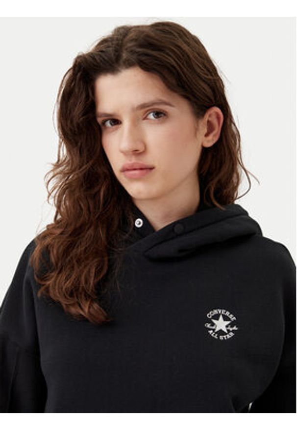 Converse Bluza 10027065-A03 Czarny Oversize. Kolor: czarny. Materiał: bawełna
