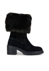 Geox Botki D Damiana D36QCA 022BH C9999 Czarny. Kolor: czarny. Materiał: skóra, zamsz #1