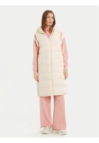 Guess Bezrękawnik V4RL01 WFYE2 Biały Regular Fit. Kolor: biały. Materiał: syntetyk. Długość rękawa: bez rękawów