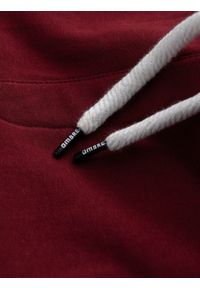 Ombre Clothing - Spodnie męskie dresowe bez ściągacza na nogawce - burgundowe V2. Kolor: czerwony. Materiał: dresówka #4