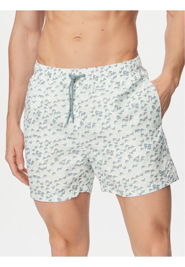 Emporio Armani Szorty kąpielowe EM000583 AF20440 F0027 Niebieski Regular Fit. Kolor: niebieski. Materiał: syntetyk