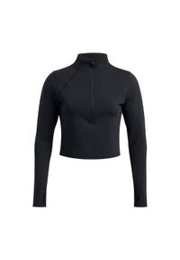 Longsleeve do biegania damski Under Armour Launch Elite Half Zip. Kolor: czarny. Długość rękawa: długi rękaw. Sport: bieganie