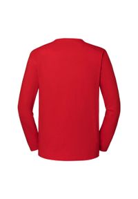FRUIT OF THE LOOM - Koszulka Z Długim Rękawem Unisex Adult Iconic 195 Plain. Kolor: czerwony. Długość rękawa: długi rękaw. Długość: długie
