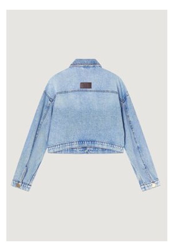 Armani Exchange Kurtka jeansowa XW002260 AF21338 MB001 Niebieski Regular Fit. Kolor: niebieski. Materiał: bawełna