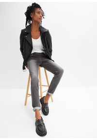 bonprix - Dżinsy Skinny mid waist, z wygodnym paskiem. Kolor: czarny #3