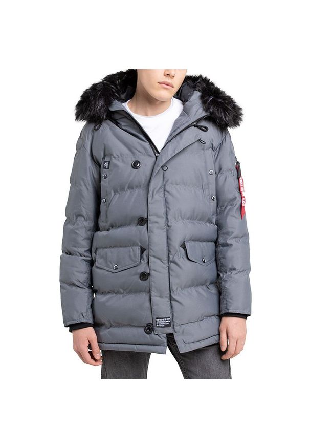 Alpha Industries Puffer N3B > 11812205. Typ kołnierza: kaptur. Materiał: tkanina, nylon, syntetyk, poliester