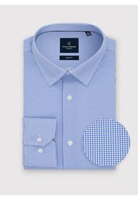 Pako Lorente - PAKO LORENTE - Dzianinowa koszula męska w pepitkę. Materiał: dzianina. Długość rękawa: długi rękaw. Długość: długie. Sezon: wiosna #10