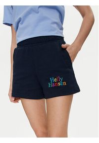 Helly Hansen Szorty sportowe W Core Sweat Shorts 54081 Granatowy Regular Fit. Kolor: niebieski. Materiał: bawełna #4