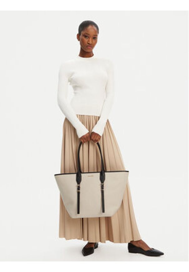 MICHAEL Michael Kors Torebka 30S5G9OT7C Beżowy. Kolor: beżowy. Materiał: skórzane