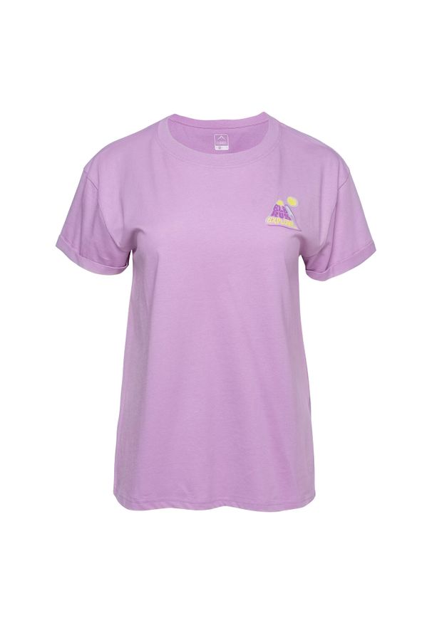 Elbrus - T-shirt Damski Z Krótkim Rękawem Resa. Kolor: różowy. Długość rękawa: krótki rękaw. Długość: krótkie