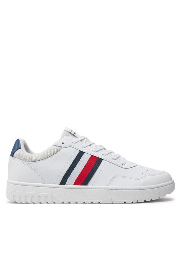 TOMMY HILFIGER - Tommy Hilfiger Sneakersy Th Basket Core Lite FM0FM05116 Biały. Kolor: biały. Materiał: materiał