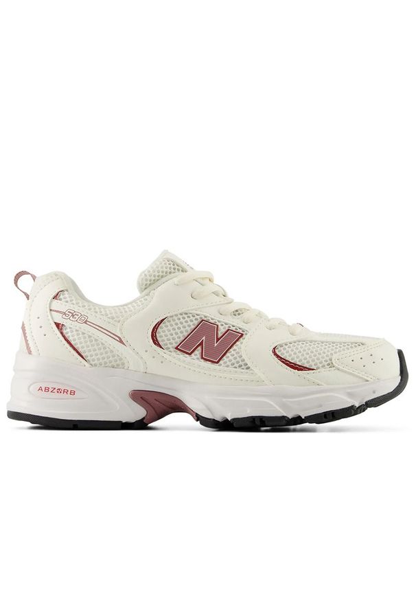 Buty młodzieżowe New Balance G5301MV - beżowe. Kolor: beżowy. Materiał: materiał, syntetyk, guma. Szerokość cholewki: normalna