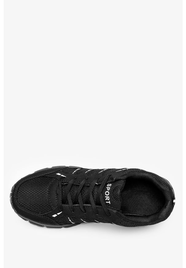 Casu - Czarne buty sportowe sznurowane casu f031. Kolor: wielokolorowy, biały, czarny