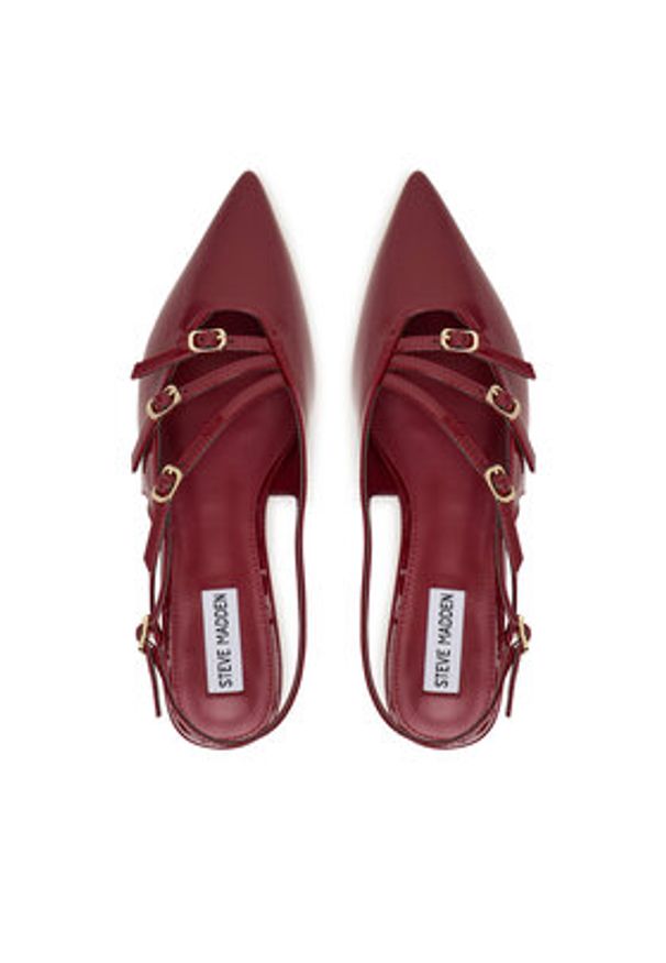 Steve Madden Baleriny Cianna SM11003709 Bordowy. Kolor: czerwony. Materiał: skóra
