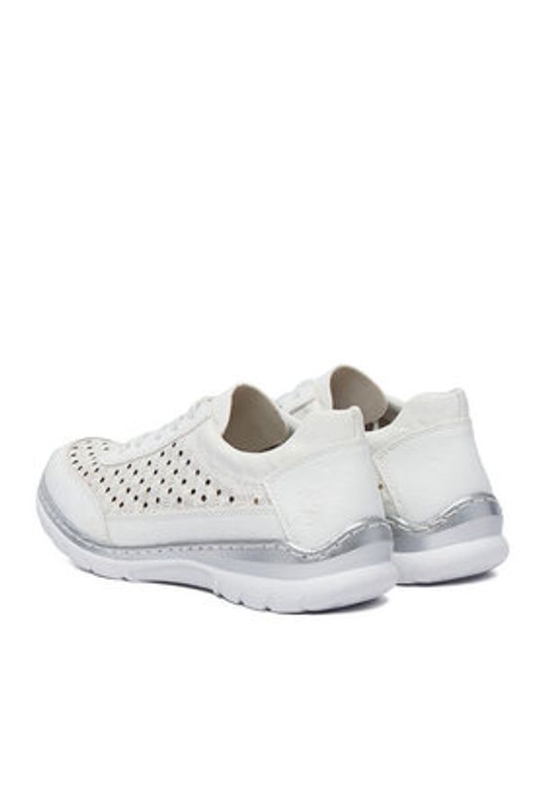 Rieker Półbuty CEO-L3217-80 Biały. Kolor: biały. Materiał: skóra