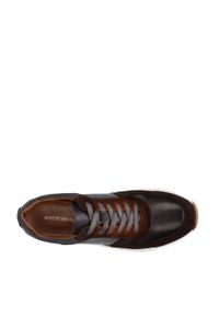 Wittchen - Męskie sneakersy z dwóch rodzajów skór cieniowane brązowo-szare. Okazja: na co dzień. Kolor: brązowy, szary, wielokolorowy. Materiał: skóra #8