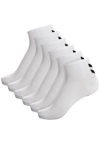 Hummel Skarpetki ZESTAW 6-Pack Z SZEWRONAMI MID CUT. Kolor: biały. Sport: piłka nożna