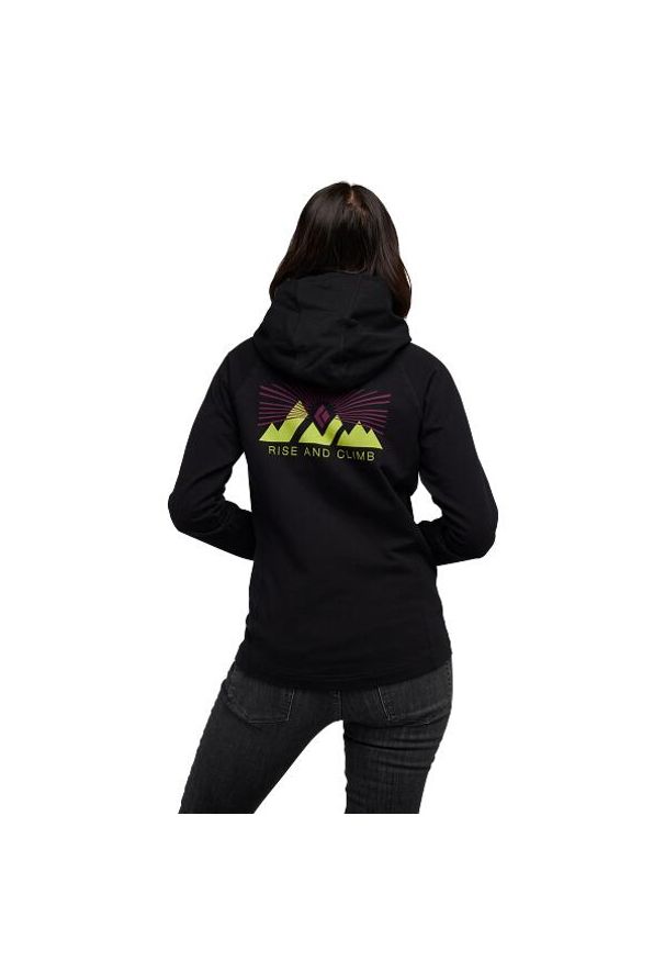 Bluza z kapturem Damska Black Diamond Rise And Climb Hoody. Typ kołnierza: kaptur. Kolor: czarny