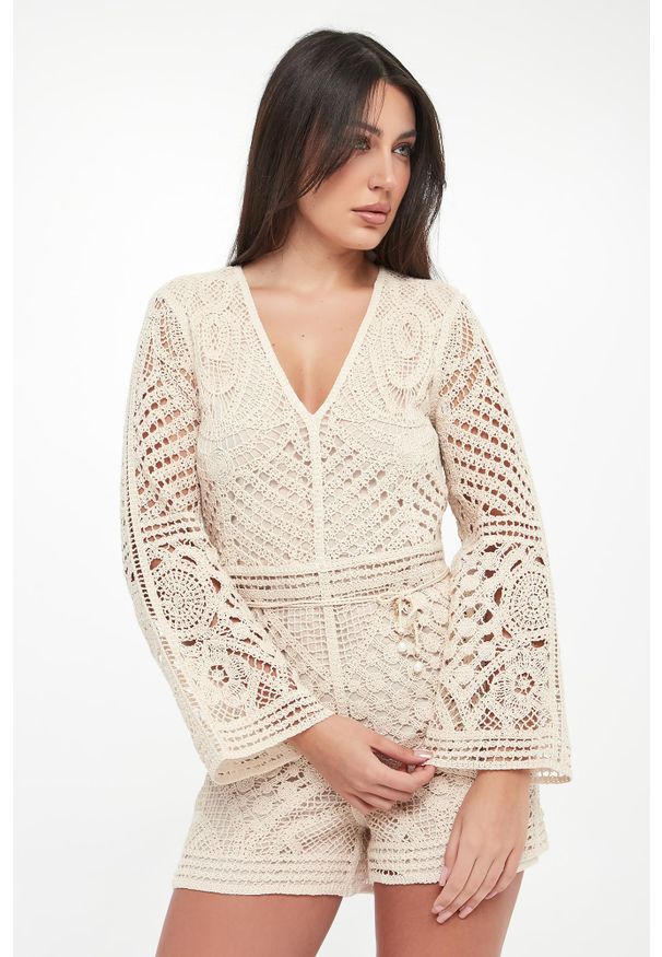 Twinset U&B - Kombinezon damski koronkowy TWINSET U&B. Materiał: koronka