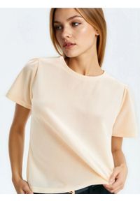 Sinsay - Koszulka basic - żółty. Kolor: żółty #1