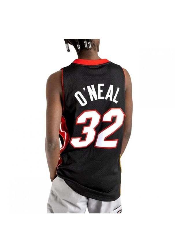Koszulka męska do koszykówki Mitchell & Ness NBA Miami Heat Shaquille O`Neal. Kolor: czarny. Sport: koszykówka
