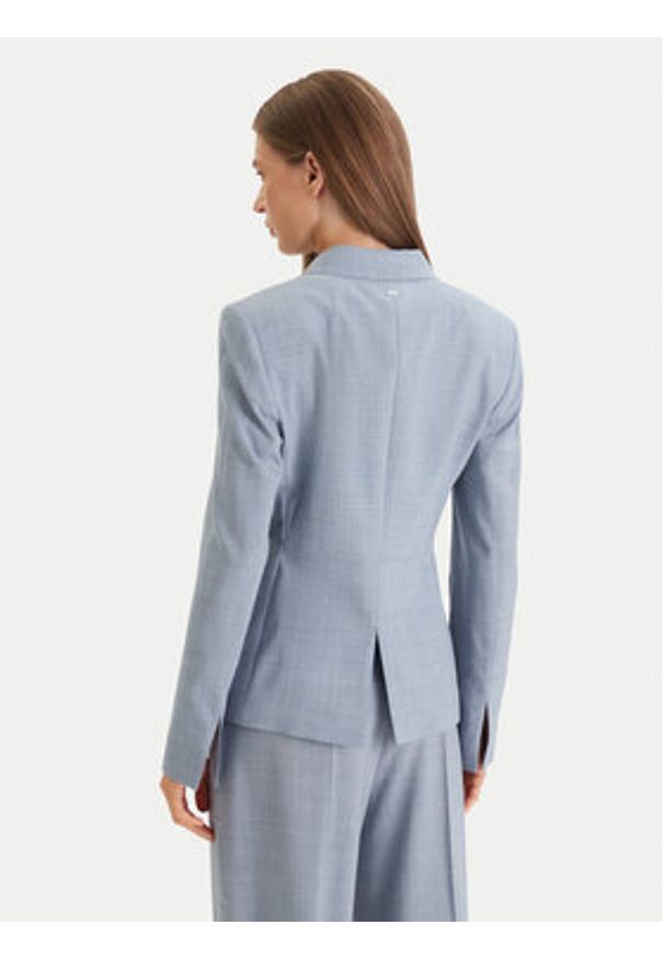 BOSS Marynarka Jia 9 50542010 Niebieski Slim Fit. Kolor: niebieski. Materiał: wełna