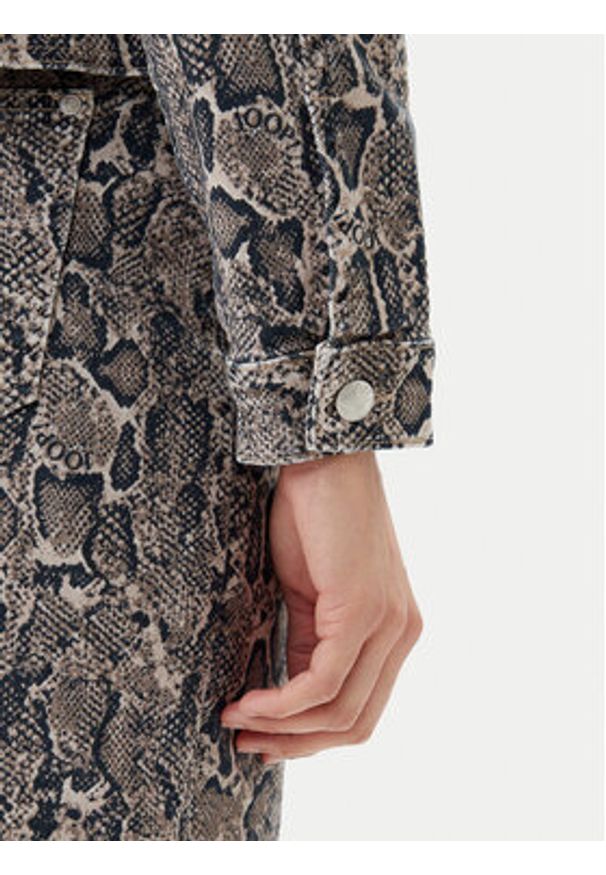 JOOP! Kurtka jeansowa 10019074 30044956 Brązowy Regular Fit. Kolor: brązowy. Materiał: bawełna